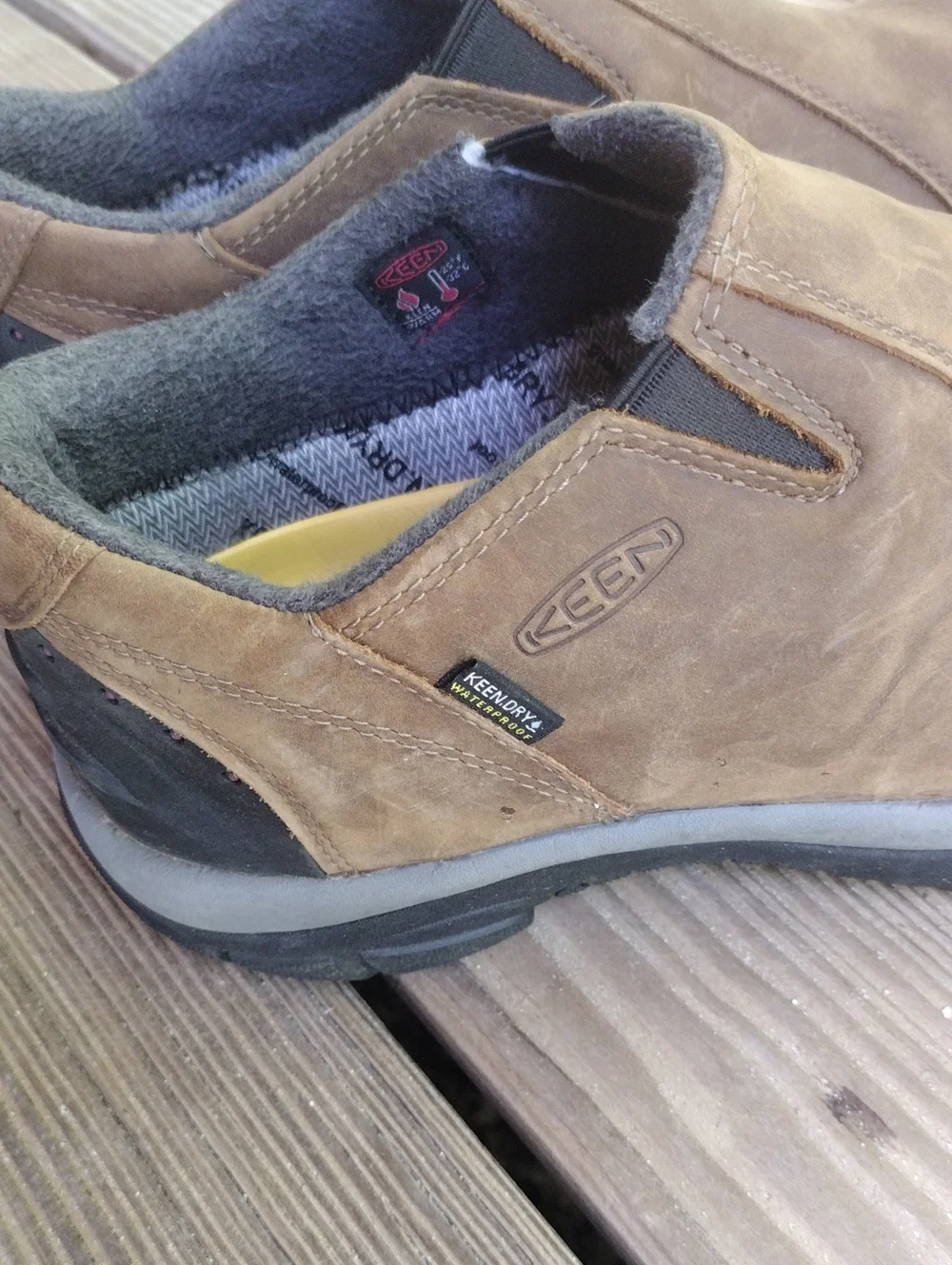 Keen Men's Brown Leather Slip-On Casual Loafers 12